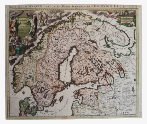 Antique Map Of Scandinavia (p