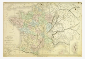 Antique Map Of France, 1860 On Chairish - France