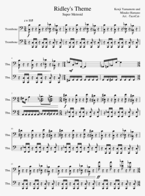 Ridley's Theme Sheet Music Composed By Kenji Yamamoto - Ed Sheeran Castle On The Hill Piano Sheet Music