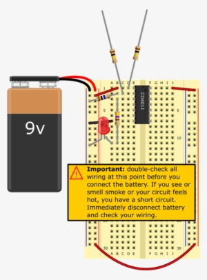 [100k Resistor] Connect Snap Connector To Battery - Moisture Sensor Circuit Grade 9