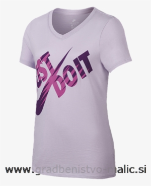 Girls Nike Zig Zag Jdi V Neck S/s T Shirt List Of - Nike 862587 514