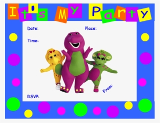 Download Barney Birthday Edible Image Photo 1/4 Quarter - Barney And Friends