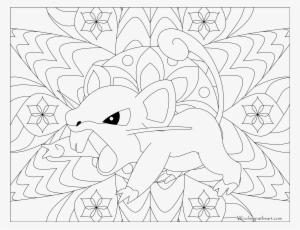 #019 Rattata Pokemon Coloring Page - Coloring Book