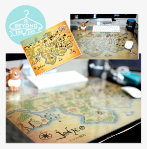 Diy Poster Desk Featuring Johto By Melee Ninja - Johto Map Canvas Print - Small By Meleeninja