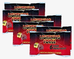 Mocha Chew 6 2pks - Lightning Force Energy Gum Peppermint 110mg Caffeine