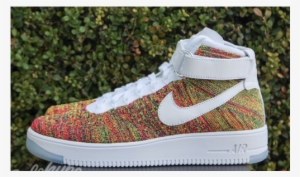 Lightning Delivery A Really Colorful Nike Flyknit Air - Nike Air Force 1 High Flyknit Multicolor