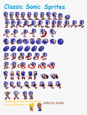 Transparent Sprites Sonic Banner Royalty Free Stock - Classic Sonic Sprite Sheet
