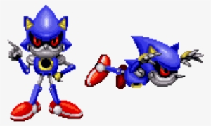 Higher Resolution Sprite Artwork Of Metal Sonic, Found - Super Smash Bros Brawl Sonic Sprites