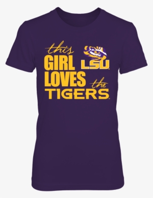 This Girl Loves The Lsu Tigers T Shirt - Fanmats Ul-lafayette / Lsu House Divided Rug 33.75"x42.5"