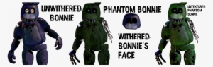 [ucn/fnaf2/fnaf3 Edit] Unwithered Bonnie, Phantom Bonnie, - Five Nights At Freddy's 3