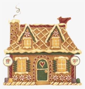 Vector Freeuse Library Christmas Houses Clipart - Christmas Gingerbread House Clip Art