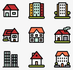 Linear Color Types Of Houses - Type Of Houses Icon