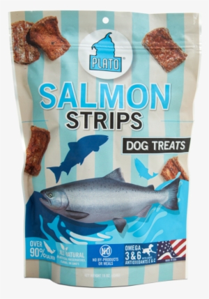 Plato Salmon Strips - Plato Pet Treats Natural Salmon 32-ounce