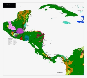 Download Linguistic Map Of Central America Clipart - Linguistic Map Of Central America