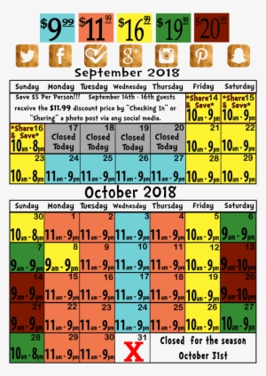 Price & Dates Calendar Bengtson Pumpkin Patch Farm - Calendar