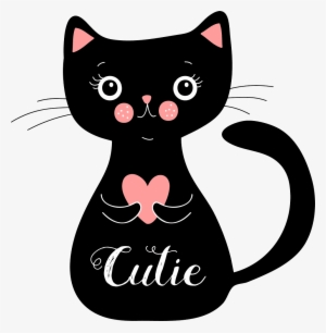 Gato Negro Kawaii Png - Royalty-free