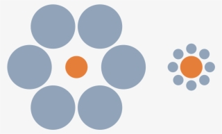 [thumbnail For Mond-vergleich ] - Orange Circle Optical Illusion
