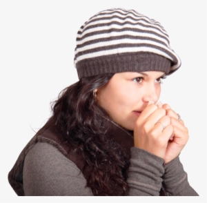 Young Woman Her Hands By Breath Png Image - Nasal Congestion