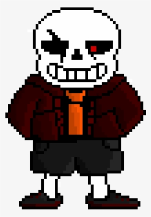 Me As A Sans Instyle Of A Udnerfell Sans But Instead - Underfell Sans Minecraft Pixel Art