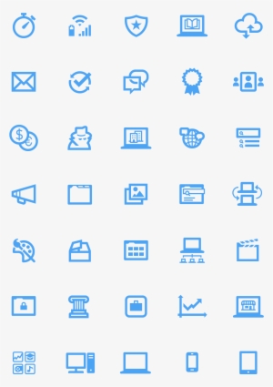 A Small Set Of Feature Icons Designed For Google Developers - Electric Blue