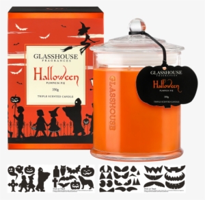Limited Edition Halloween Pumpkin Pie 350g Candle By - Glasshouse Candles Pumpkin Pie