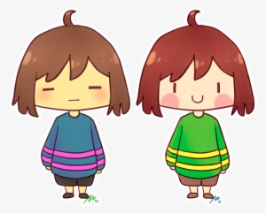 Frisk And Chara By Wivimon On Deviantart Clip Black - Frisk And Chara Chibi
