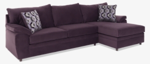 Odin Plum Left Arm Facing Sectional - Studio Couch