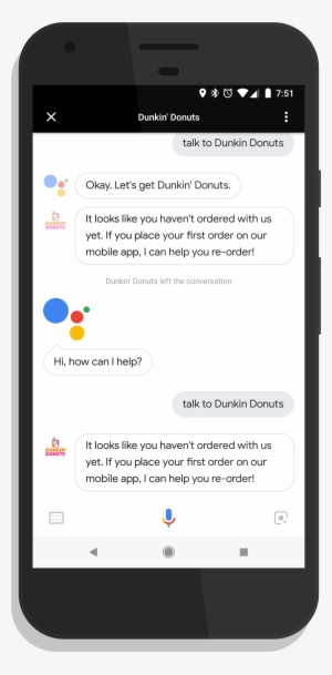 Dunkin Donuts In Google Assistant - Workplace Bots