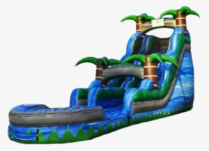 18ft Blue Crush Water Slide With Pool - Water