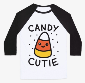 Candy Cutie Candy Corn Baseball Tee - Ain T No Party Like A Corpse Party Shirt