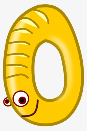 Number Zero Yellow Clip Art At Clker - Number 0 Clipart