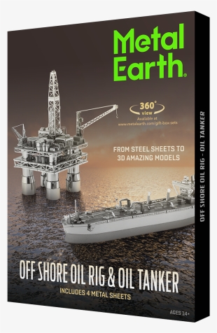 offshore oil rig & oil tanker gift set - fascinations metal earth off shore oil rig