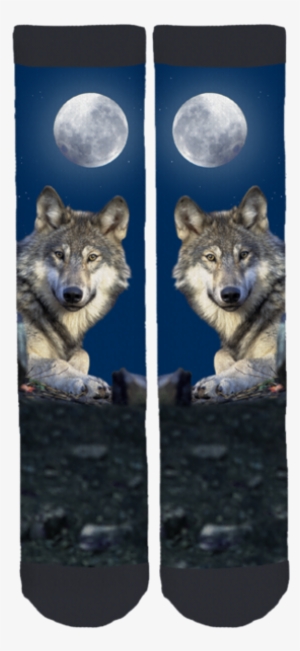 Spade's Leader Of The Wolfpack Crew Socks - Gray Wolf