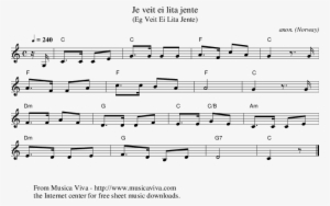 Listen To Eg Veit Ei Lita Jente - Music Note Chart