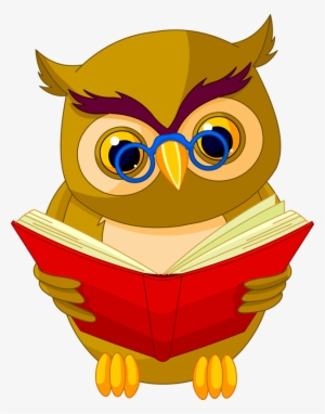 Owls Clipart Reading - Wise Owl Cartoon