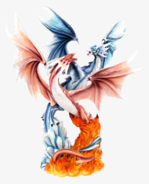 Fire And Ice Dragon Statue - Fire Ice Dragons Statue