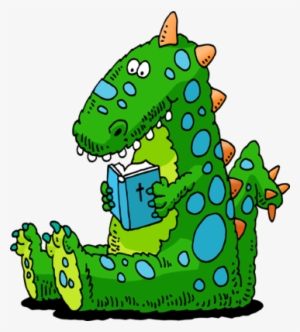 Clip Free Bible Reading Clipart - Dinosaur Reading Clipart