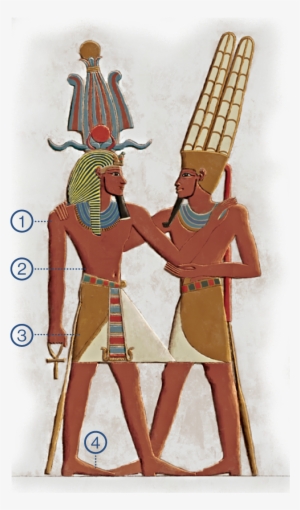 Egyptian Art Traditionally Depicted Figures In Stiff, - Akhenaten Cartoon Png
