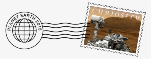 Curiosity Stamp - Posterazzi Artist Concept Of Nasa's Mars Science Laboratory