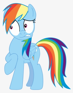 Shocked Rainbow Dash By Ciungpl On Deviantart Vector - Rainbow Dash Shocked Vector
