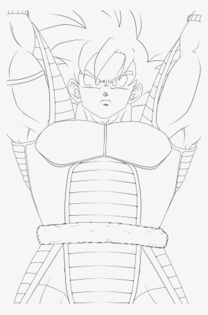 Goku Spirit Bomb Coloring Page 4 By Allen - Line Art