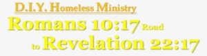 Diy Homeless Ministry Title Banner Romans 10 17 To - Homeless Ministry