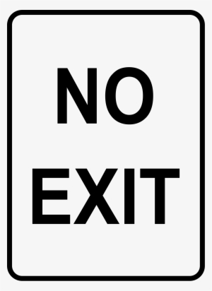 This Free Icons Png Design Of No Exit Sign