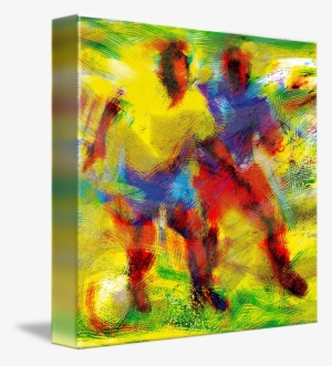 Soccer Art - Gallery-wrapped Canvas Art Print 11 X 11 Entitled Soccer.