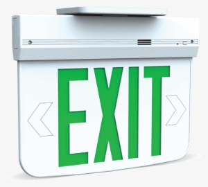 Standard White Exit Sign - Combination Exit Sign And Emergency Light