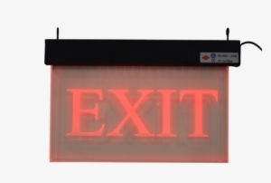 Acrylic Exit Sign With Backup - Led Display
