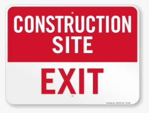 Construction Entrance Sign - Construction Site Exit Signs