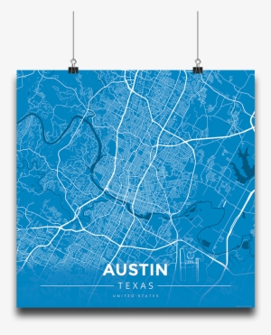 Premium Map Poster Of Austin Texas - Graphic Design