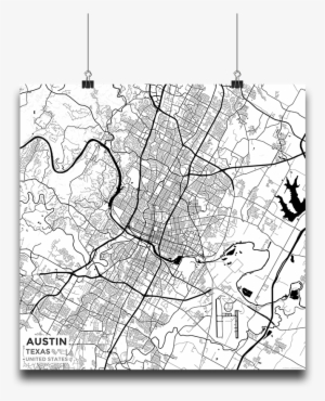 Premium Map Poster Of Austin Texas - Atlas