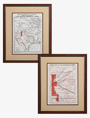 Antique Replica Maps Of The X - Xit Ranch